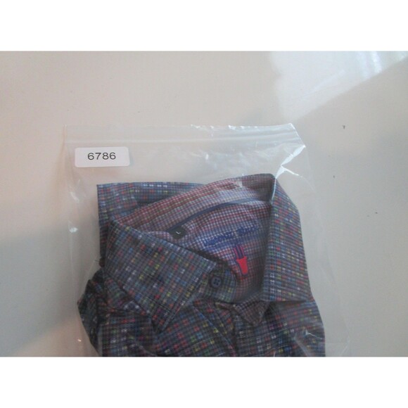 Luchiano Visconti Shirt Mens Large Long Sleeve Button Up Modern Pattern Dress Ca - Picture 12 of 12